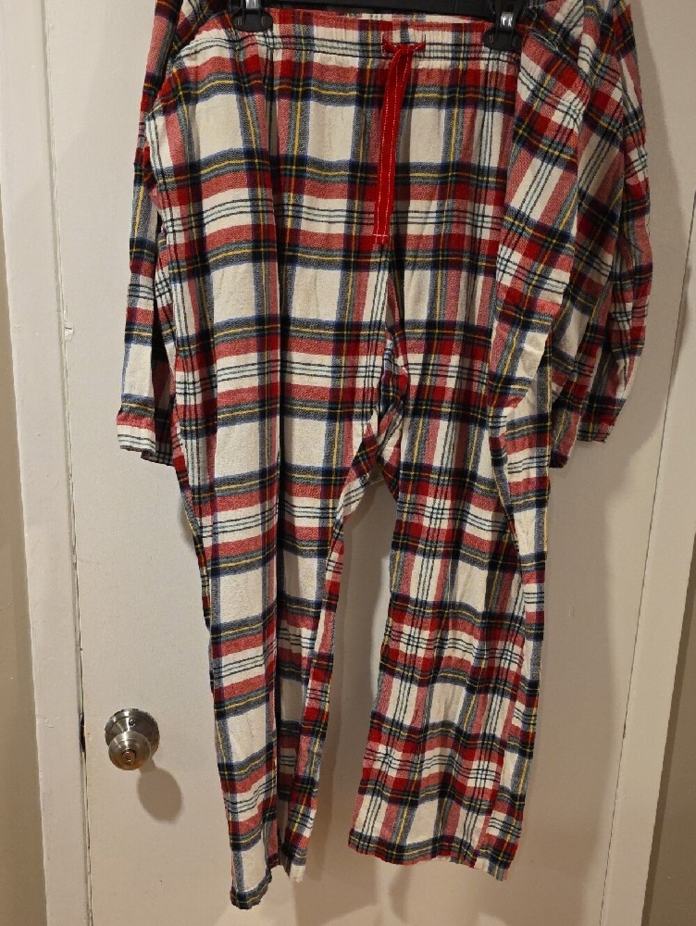 Old Navy Red, White & Navy Plaid  Pajama Set